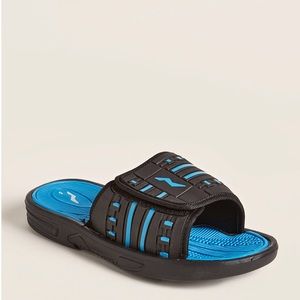 Norty Boys Blue & Black Sport Slide Sandals